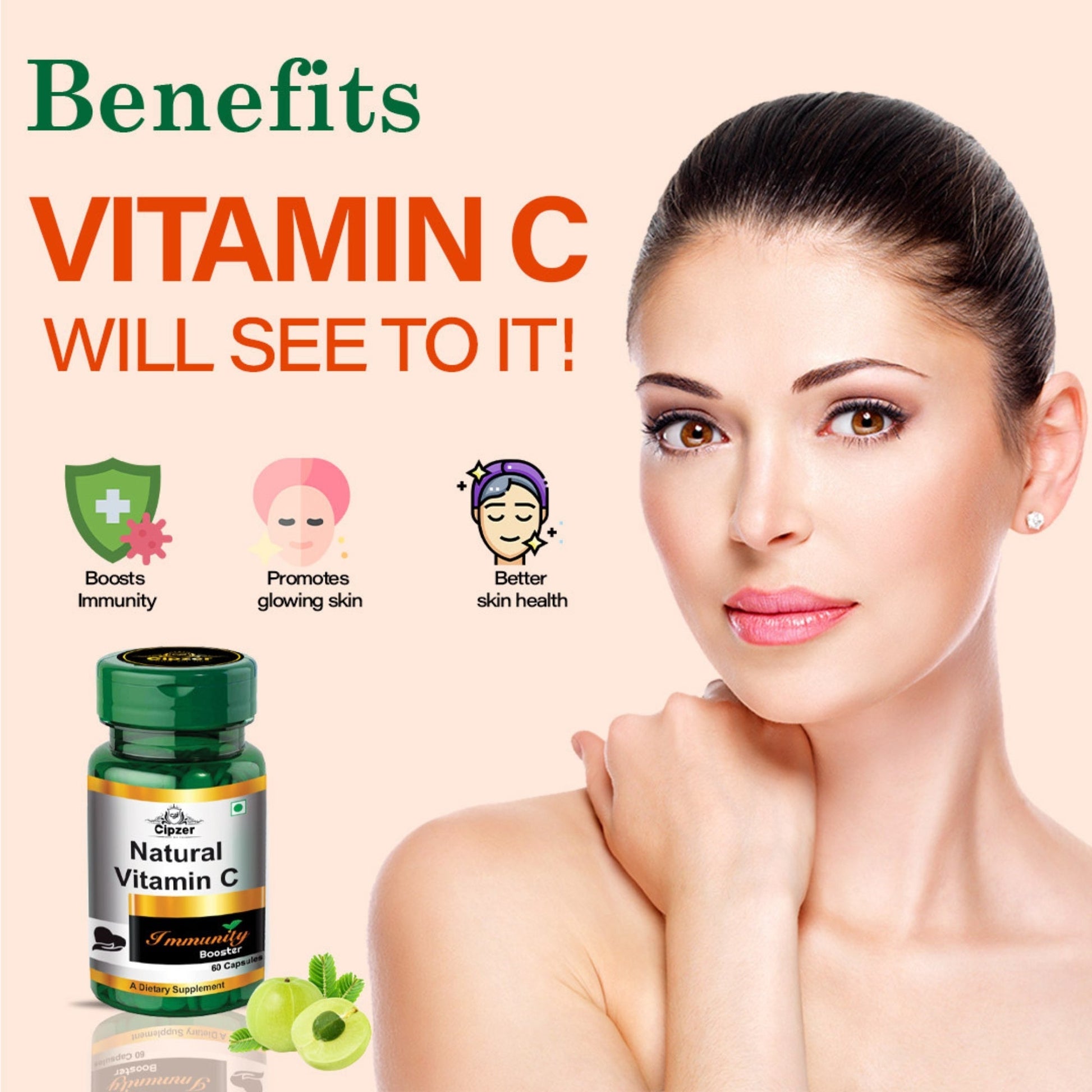 Cipzer Natural Vitamin C Capsules 