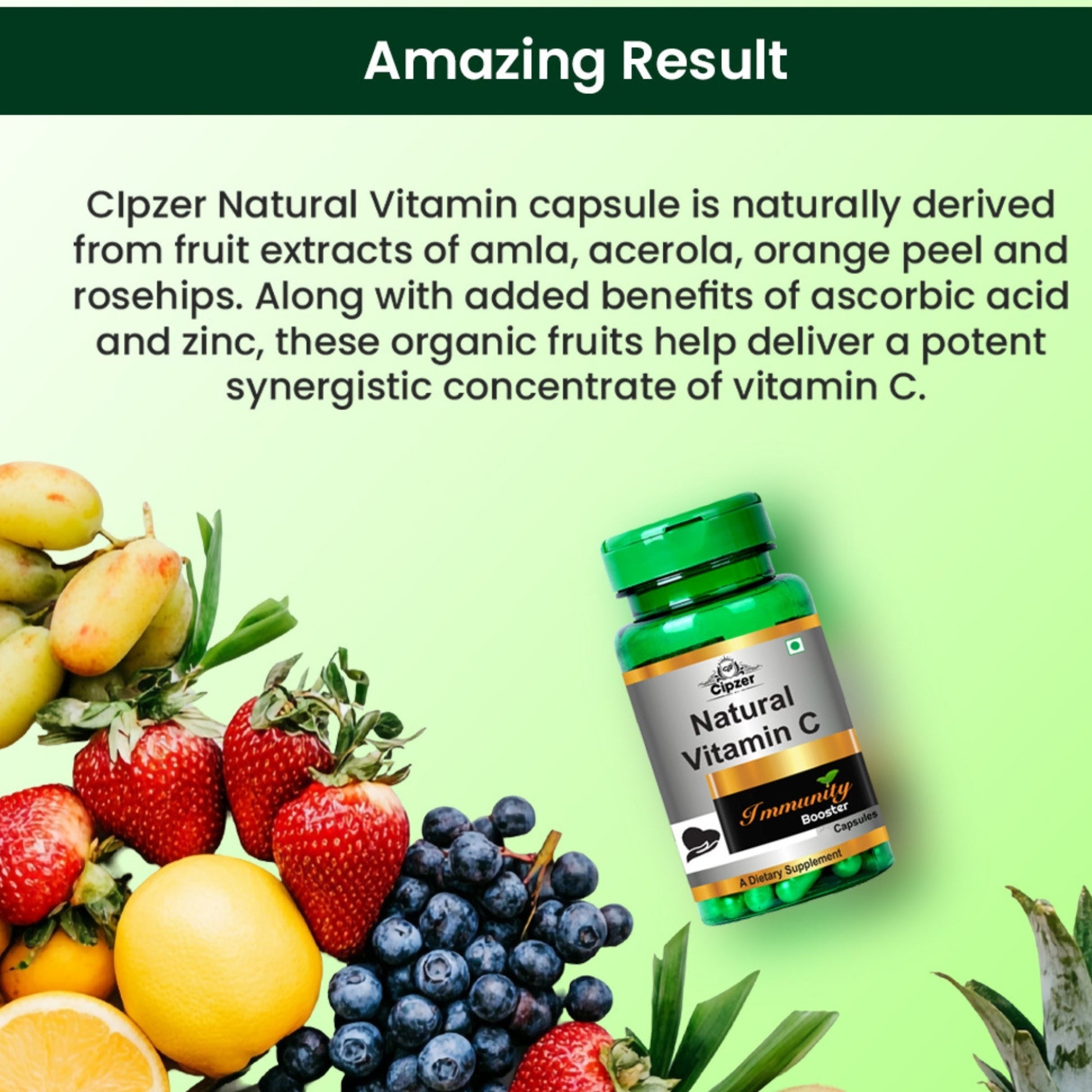 Cipzer Natural Vitamin C Capsules 