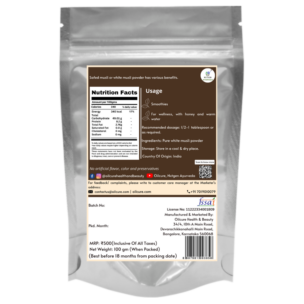 Nxtgen Ayurveda Musli White Powder 