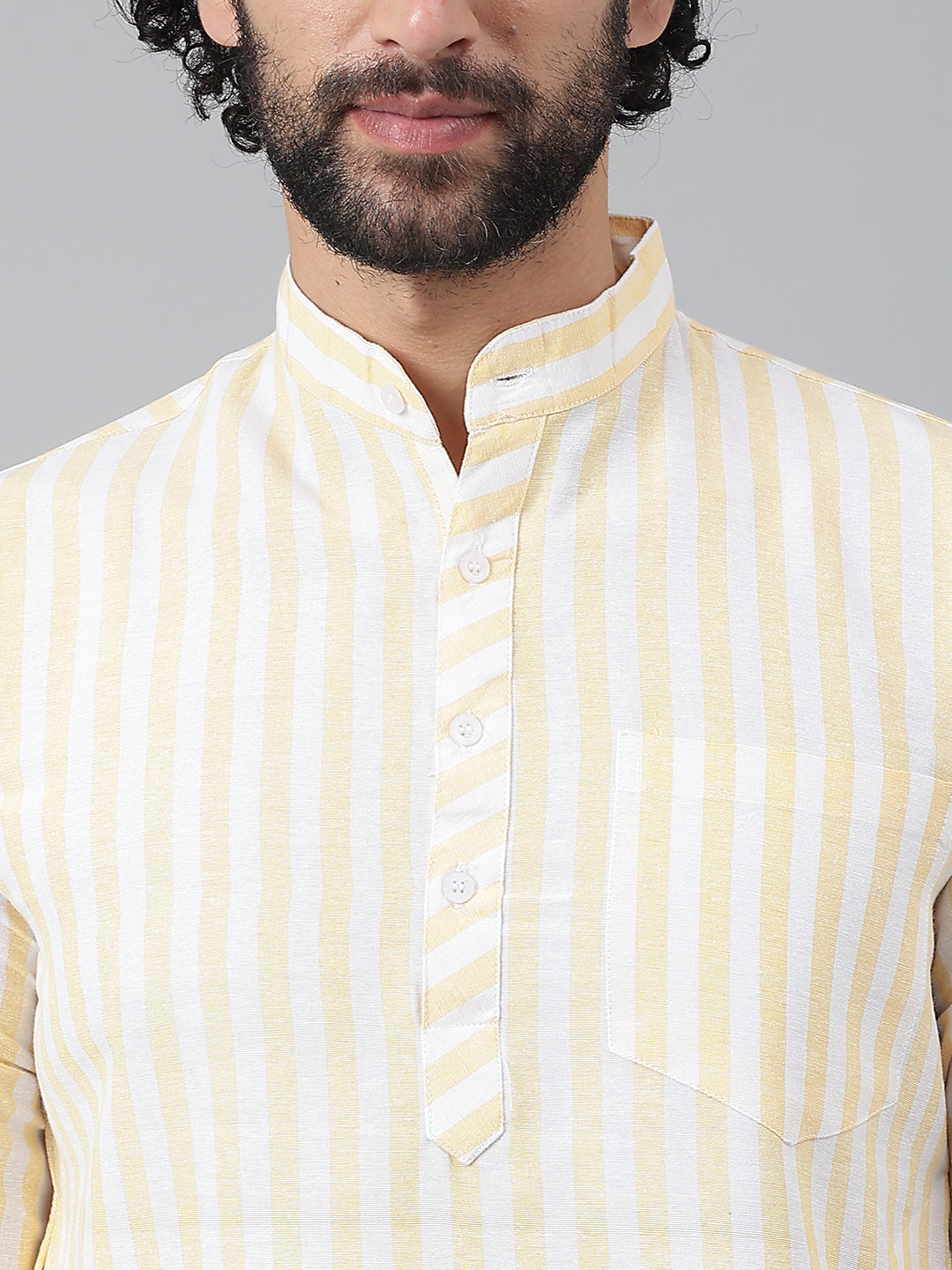 RIAG Beige Men's Ethnic Long Kurta And Pyjama Set