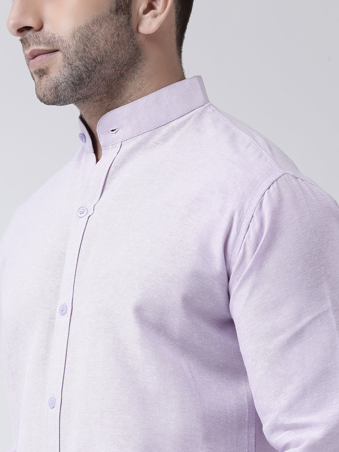RIAG Violet Men's Chinese Collar Full Sleeves Shirt