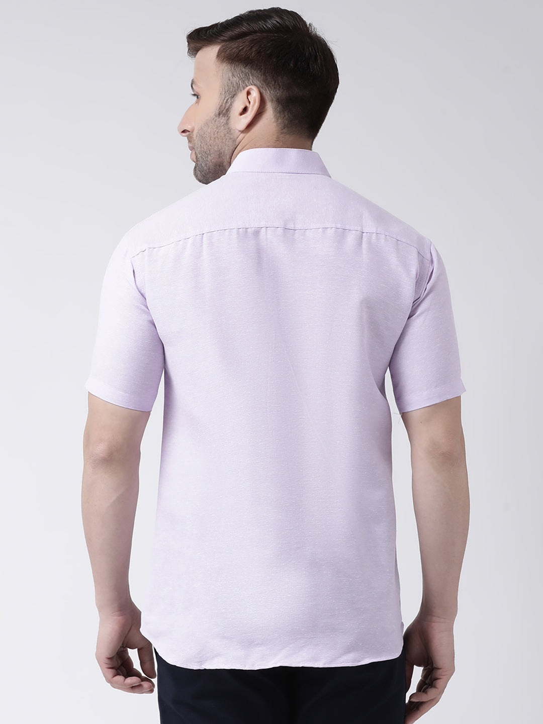 RIAG Violet Men's Chinese Collar Half Sleeves Shirt