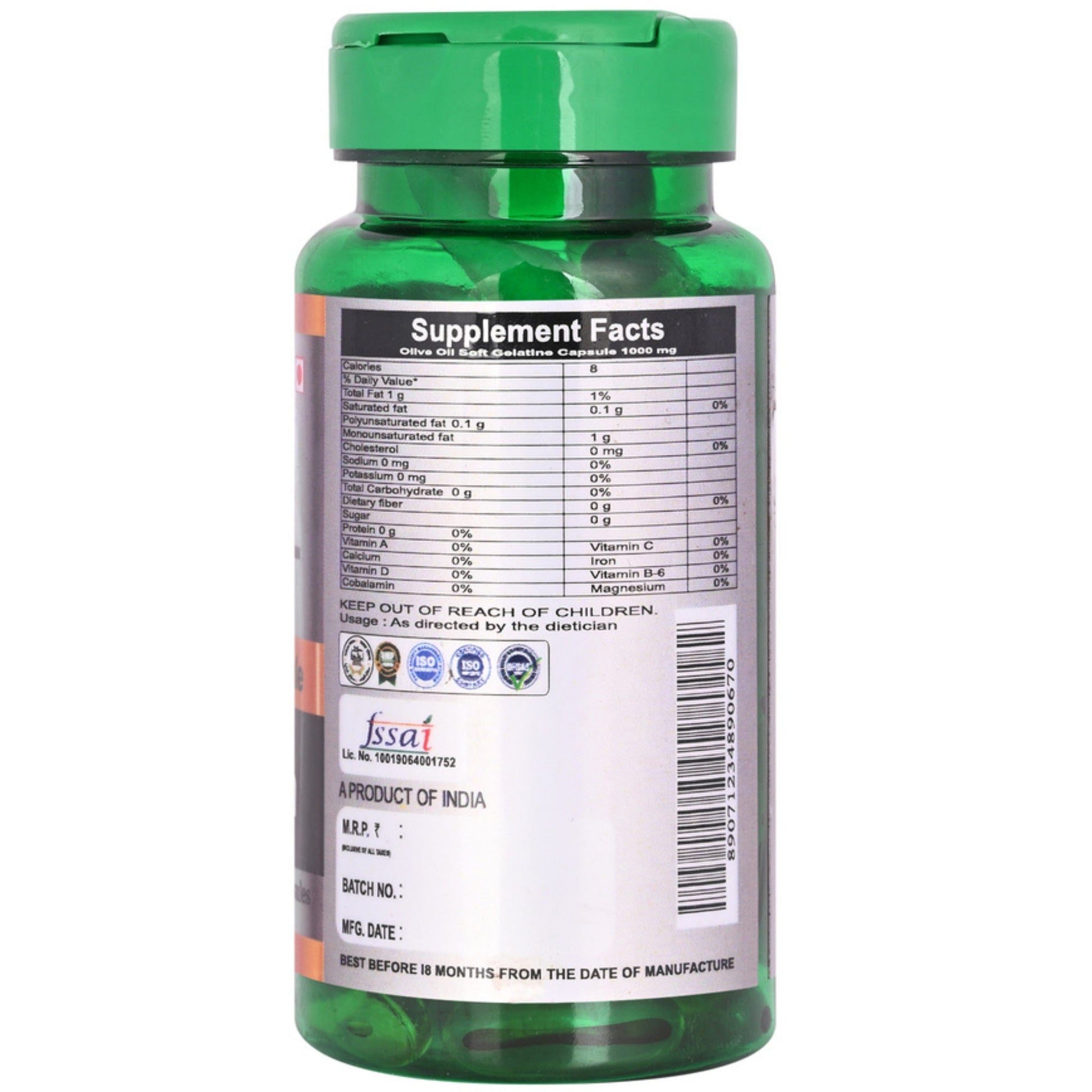 Cipzer Olive Oil Softgel Capsules 