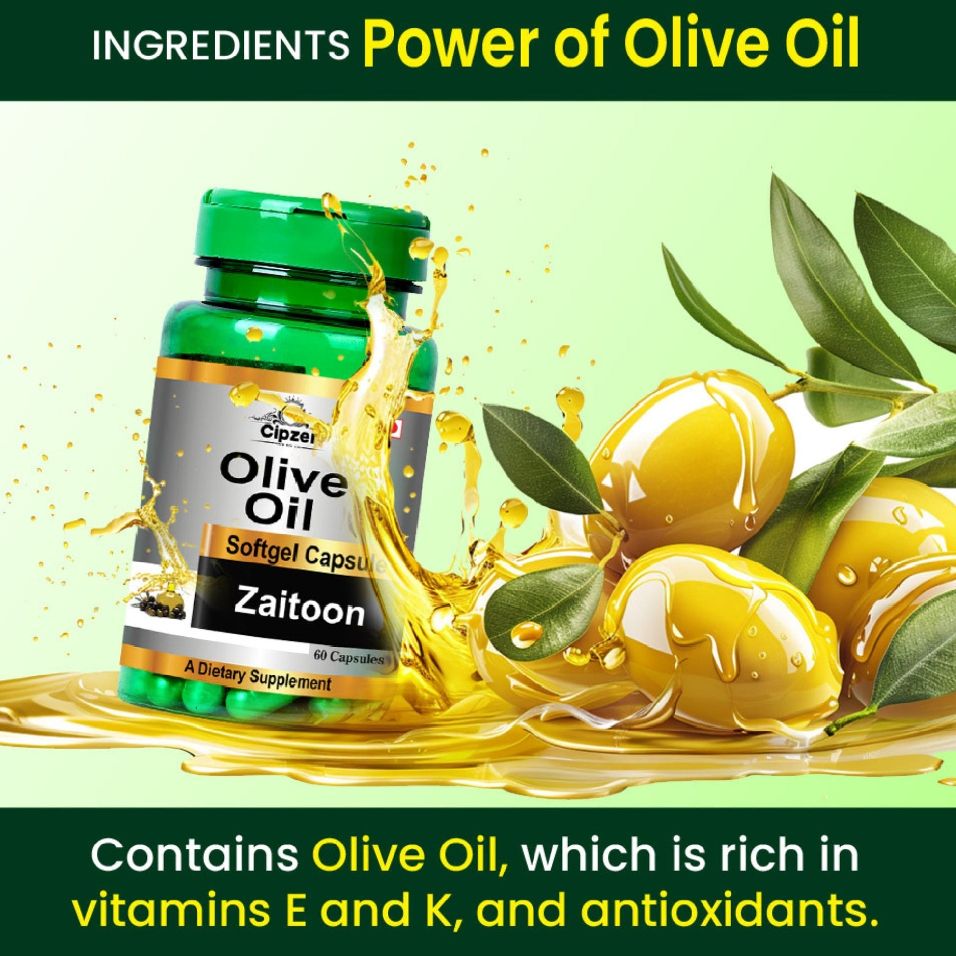 Cipzer Olive Oil Softgel Capsules 