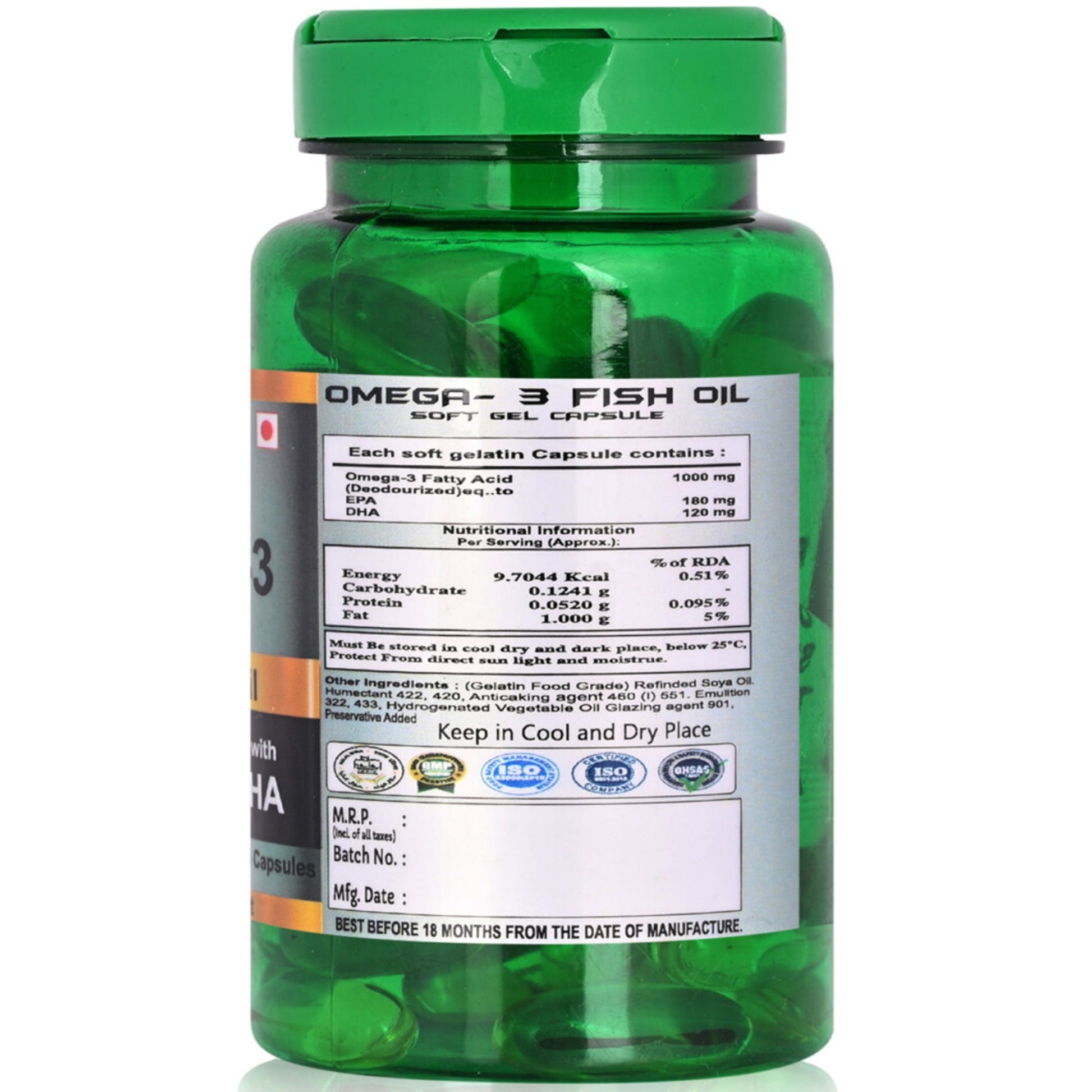 Cipzer Omega 3 Fish Oil Softgel Capsules 