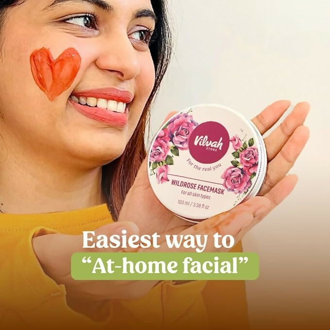 Vilvah Store Wild Rose Face Mask  Grab2Buy Vilvah Store Grab2Buy