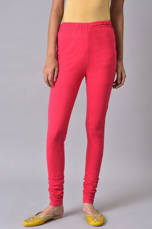 W for Woman Pink Knitted Churidar