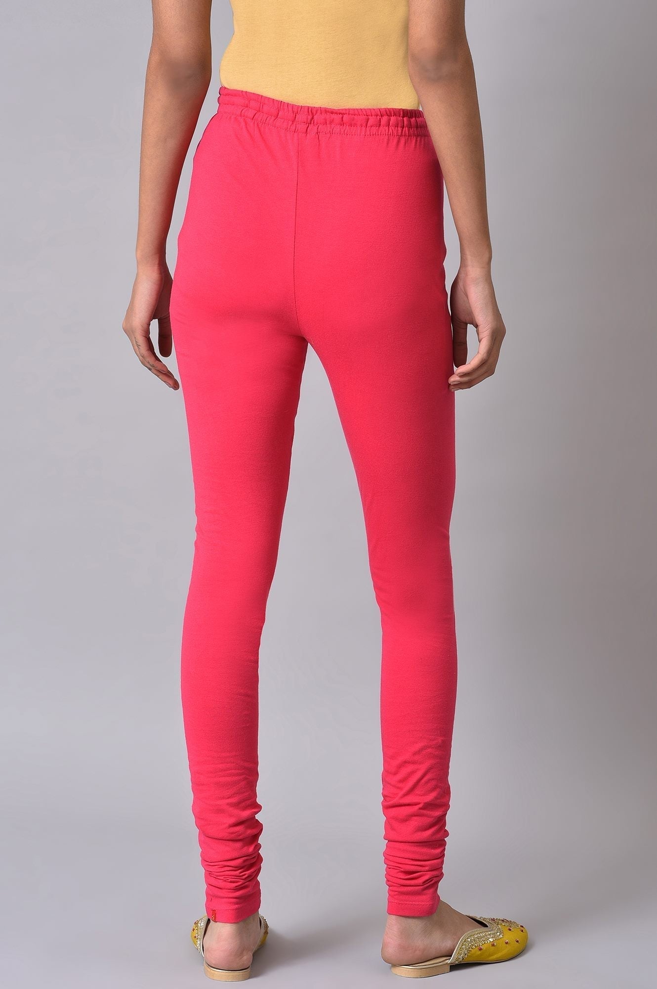 W for Woman Pink Knitted Churidar