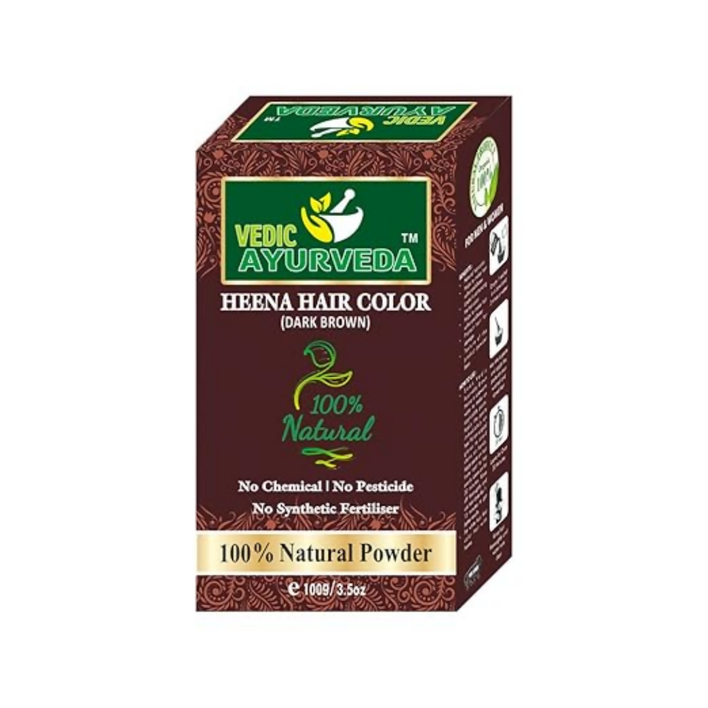 VedicAyurveda Henna Based Hair Colour - dark brown & Chestnut Brown  Grab2Buy VedicAyurveda Grab2Buy