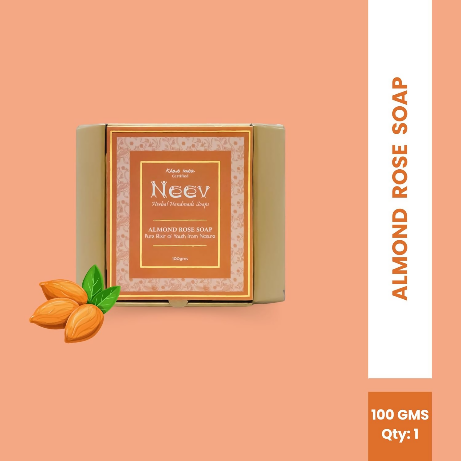 Neev Herbal Handmade Soaps Almond Rose Soap