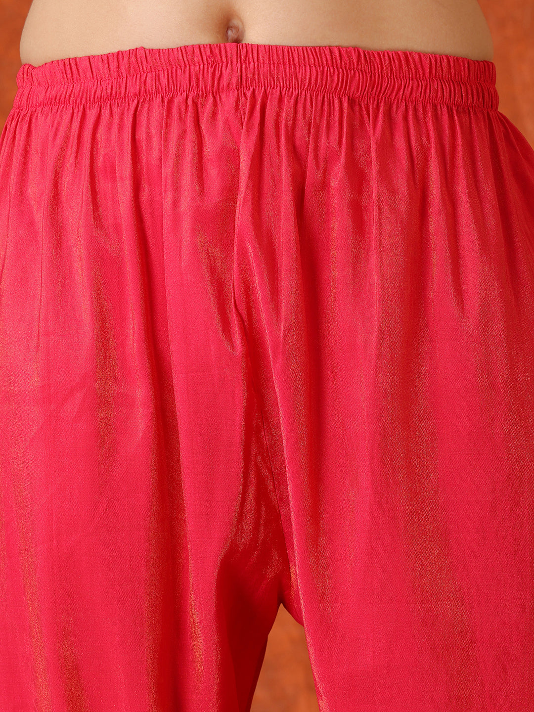Sequin Embroidered Kurta With Pant & Embroidered Organza Dupatta, Pink - Hiral Fashion