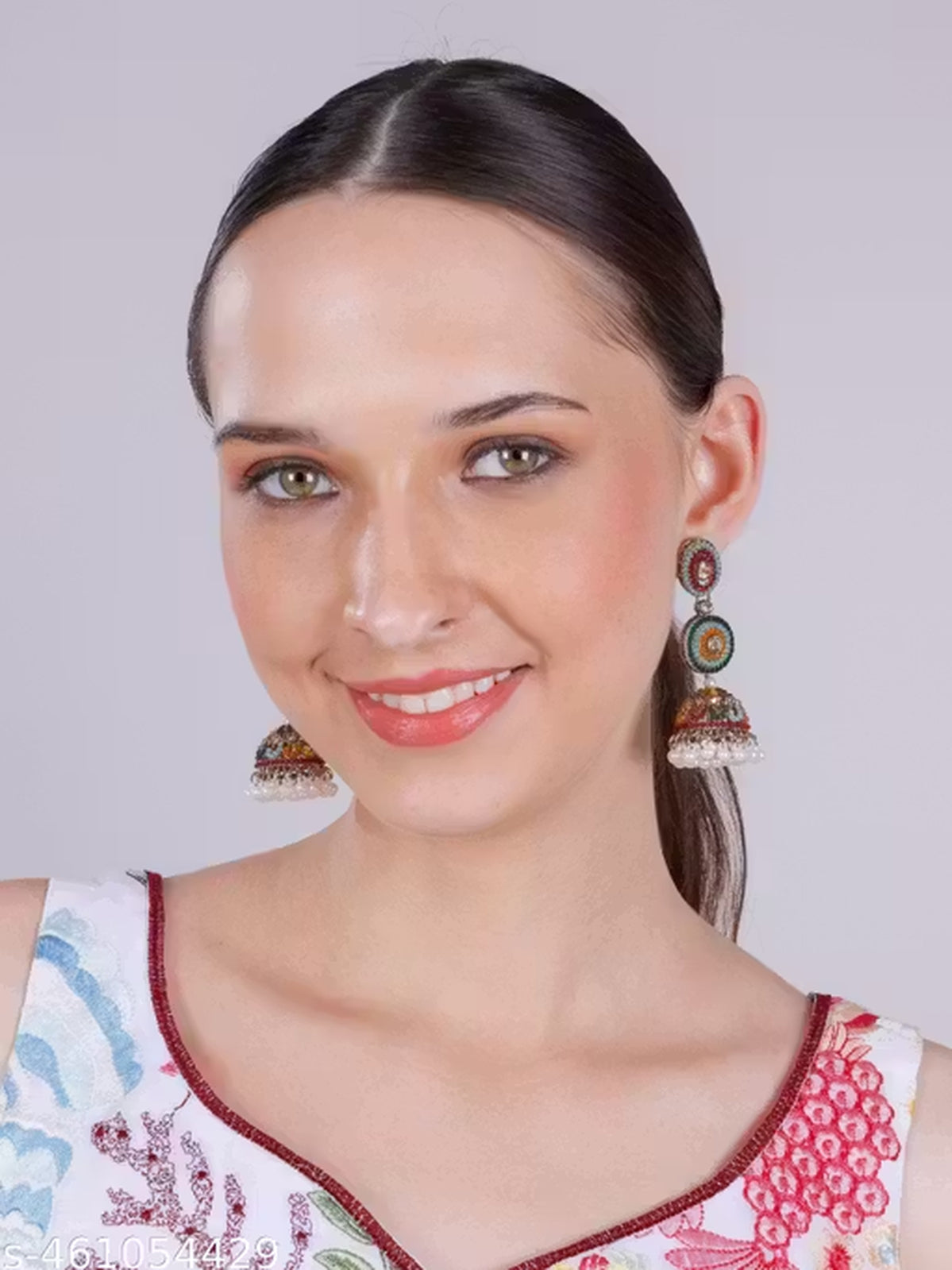 Jewel City Vibrant Multicolor Traditional Jhumka Earrings for Women & Girls | Handcrafted Ethnic Gold-Plated Dangler Jewelry