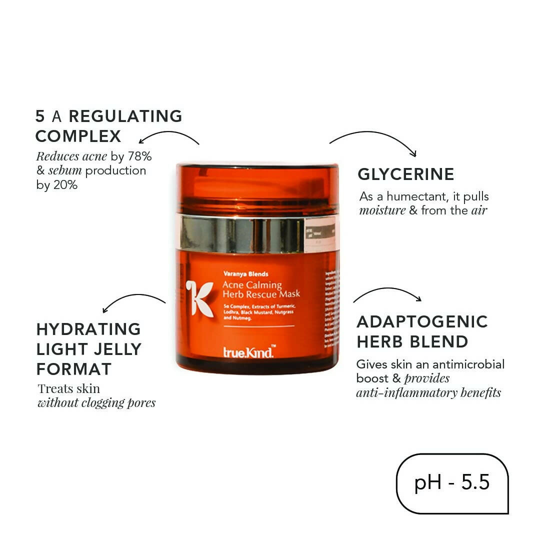 True Kind Varanya Blends Acne Calming Herb Rescue Mask  Grab2Buy True Kind Grab2Buy