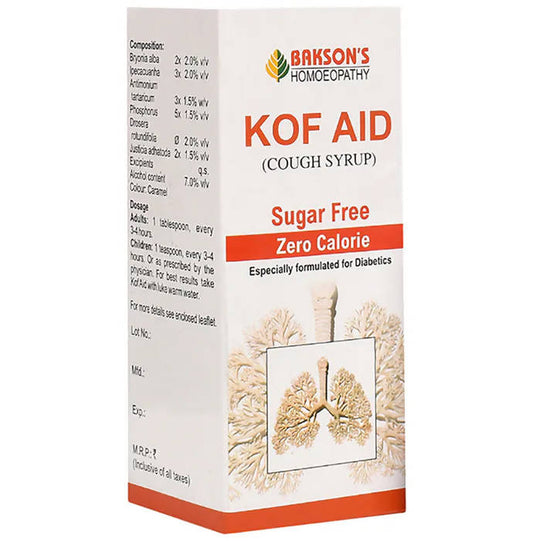 Bakson's Homeopathy Kof Aid Syrup Sugar Free - Grab2buy
