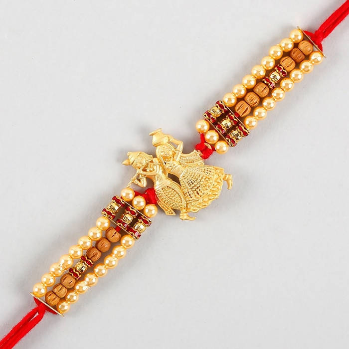 Krishna Designer Rakhi and Almond Treat Chocolate