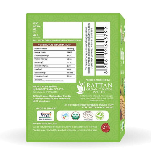 Nutriorg Certified Organic Moringa Powder 