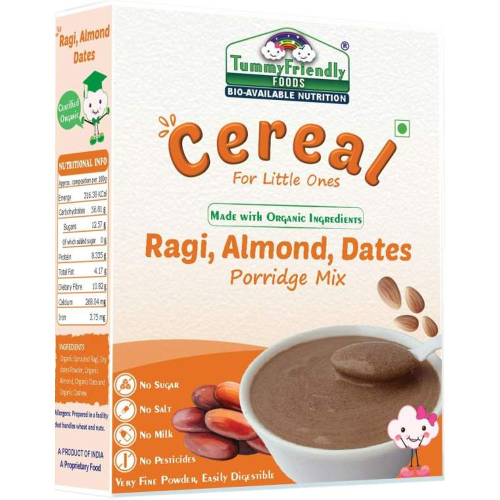 TummyFriendly Foods Organic Sprouted Ragi, Almonds, Dates Porridge Mix  Grab2Buy TummyFriendly Foods Grab2Buy