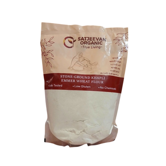 Satjeevan Organic Stone-Ground Khapli Emmer Wheat Flour