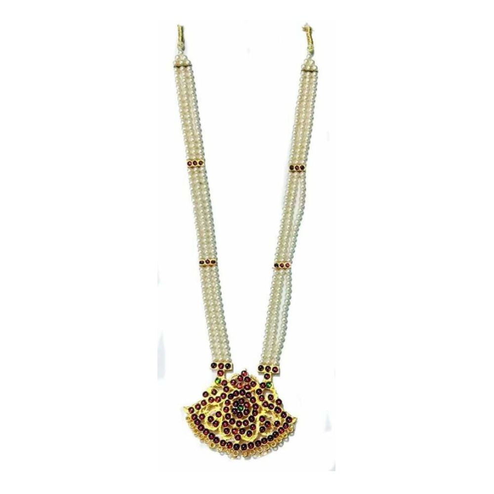 Elite trade Brass Alloy Gold Red Jewel Set Genie India
