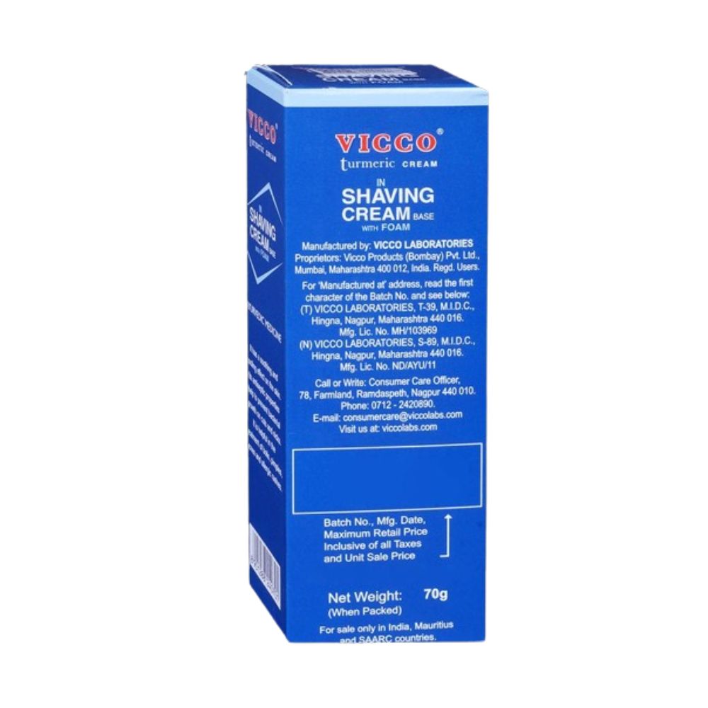 Vicco Turmeric Shaving Cream With Foam Base  Grab2Buy Vicco Grab2Buy