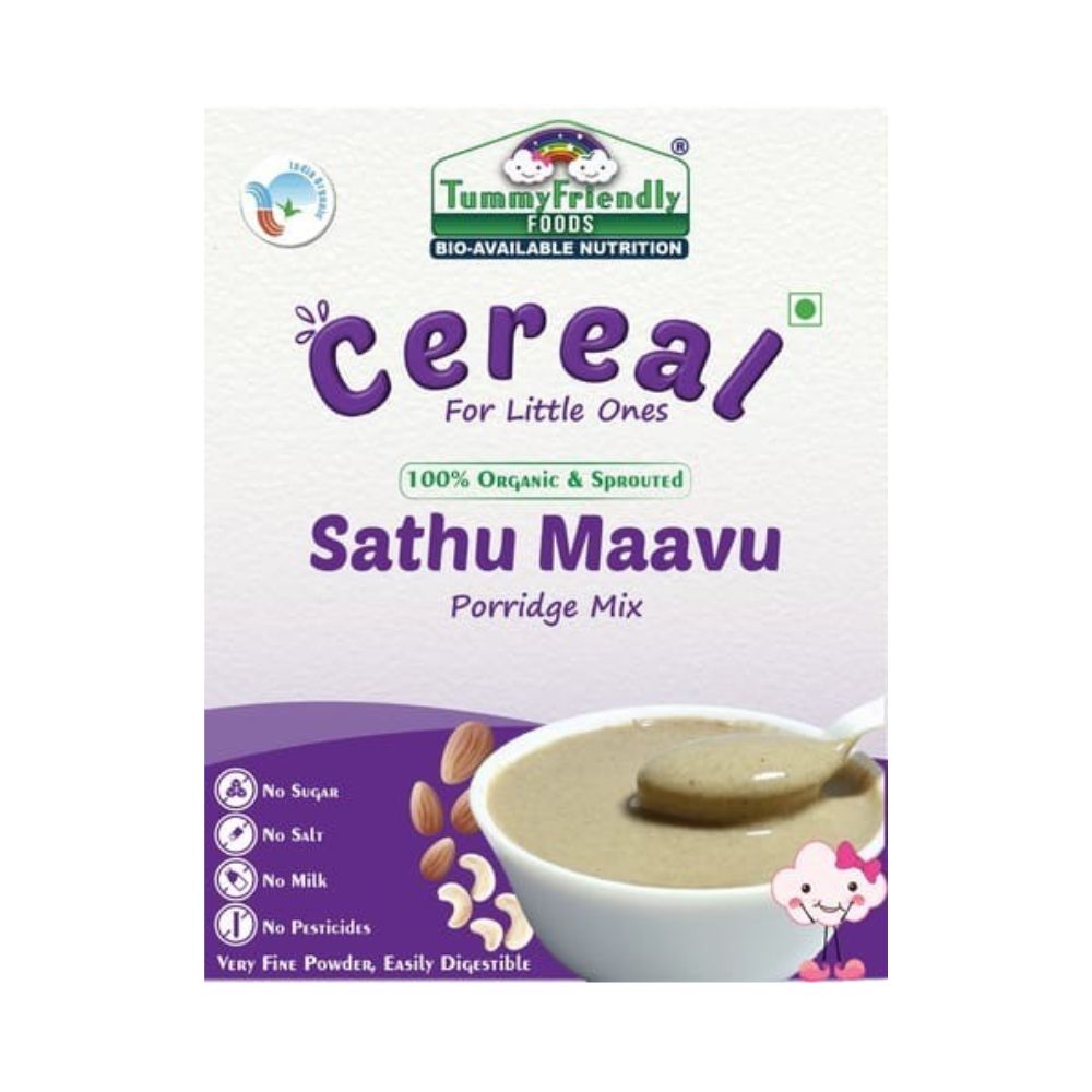 TummyFriendly Foods Organic Sprouted Sathu Maavu Porridge Mix ,Made of Sprouted Ragi, Whole Grains, Pulses & Nuts  Grab2Buy TummyFriendly Foods Grab2Buy