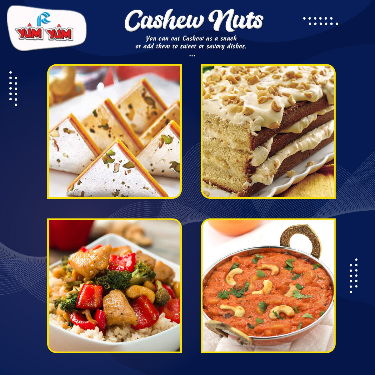 Yum Yum Roasted & Salted Cashews Box  Grab2Buy Yum Yum Grab2Buy