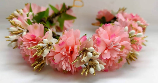 Peach Bridal Gajra Hair Accessories - Grab2buy
