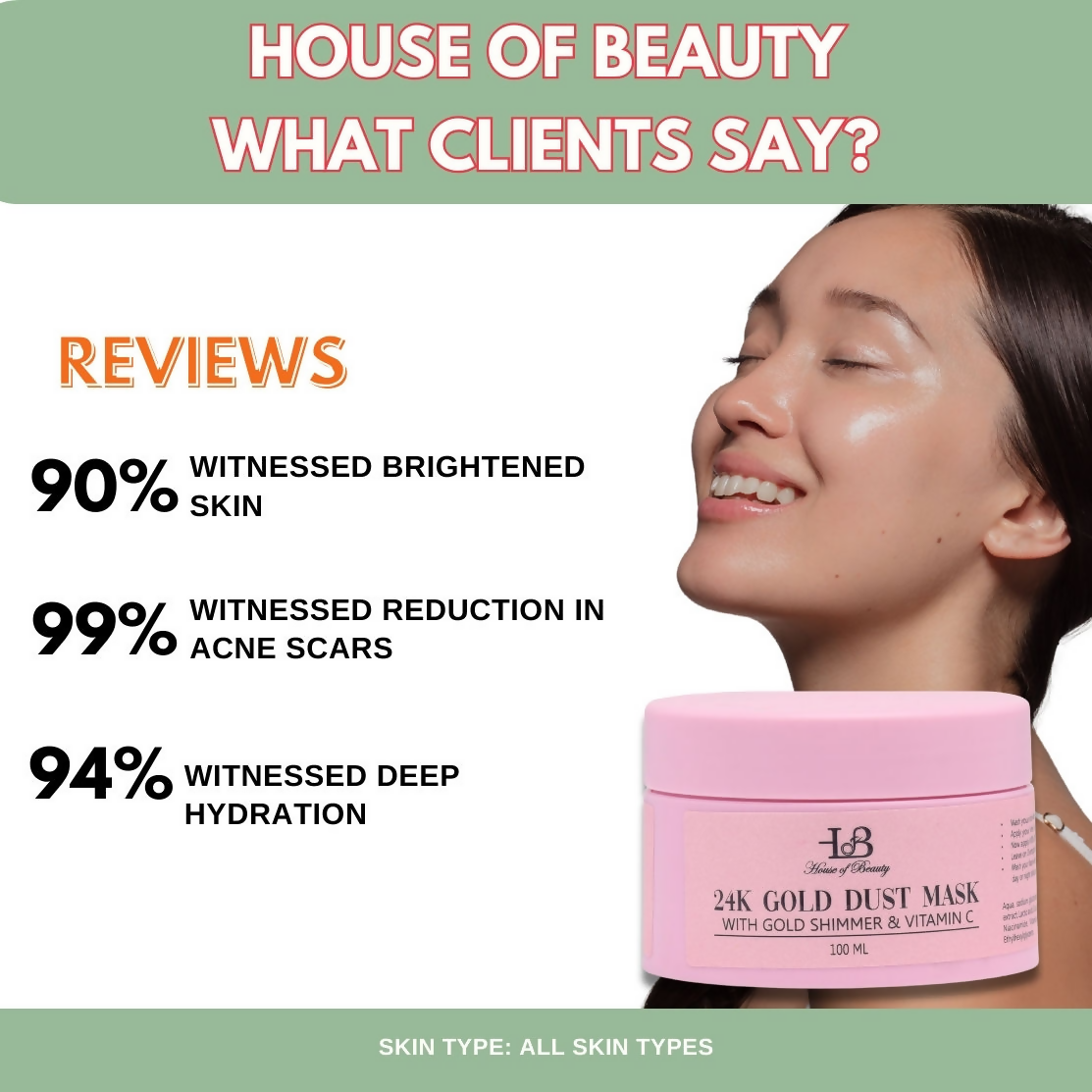 House of Beauty 24K Gold Dust Face Mask 