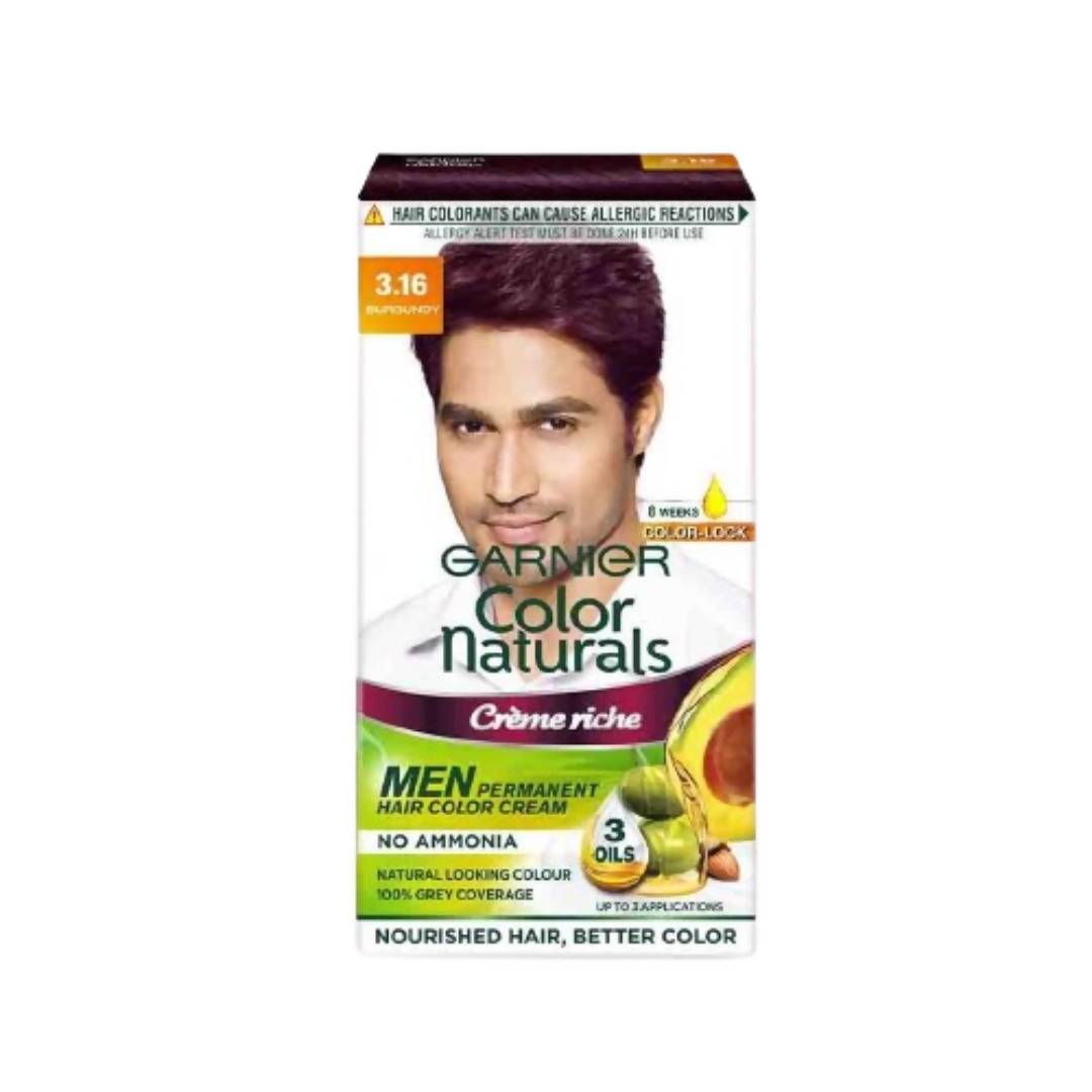 Garnier Color Naturals Creme Riche Men Hair Color - Shade 3.16 Burgundy 