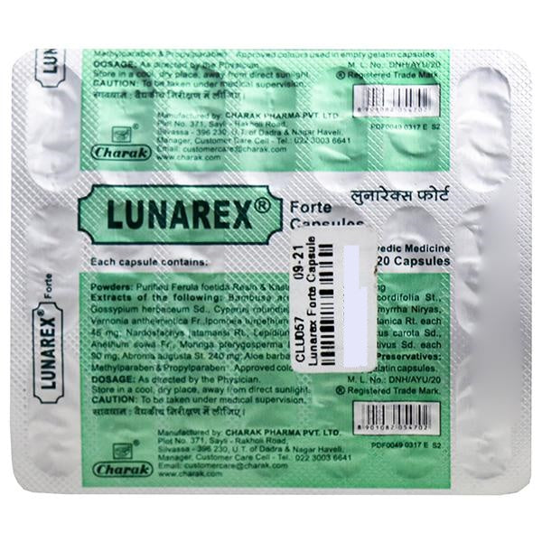 Charak Pharma Lunarex Forte Capsules  Grab2Buy Charak Grab2Buy