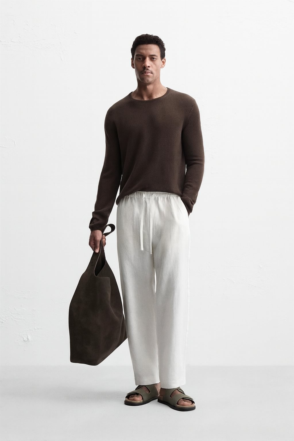 Fabmade Men’S White Loose Fit Cotton Pajama