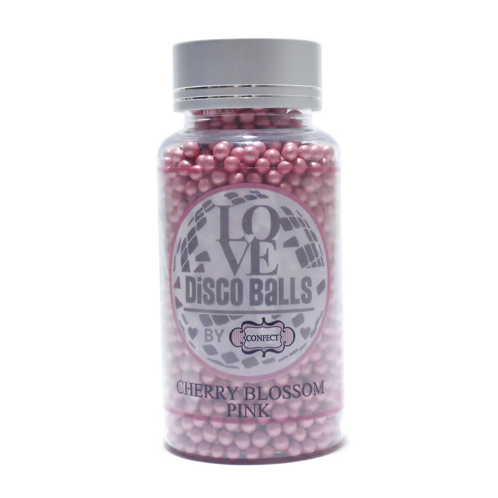 Confect Cherry Blossom Pink Disco Balls Sprinkles 4 MM