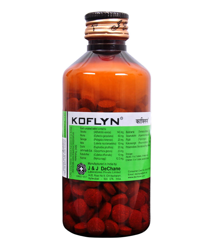 J & J Dechane Ayurvedic Koflyn Tablets 