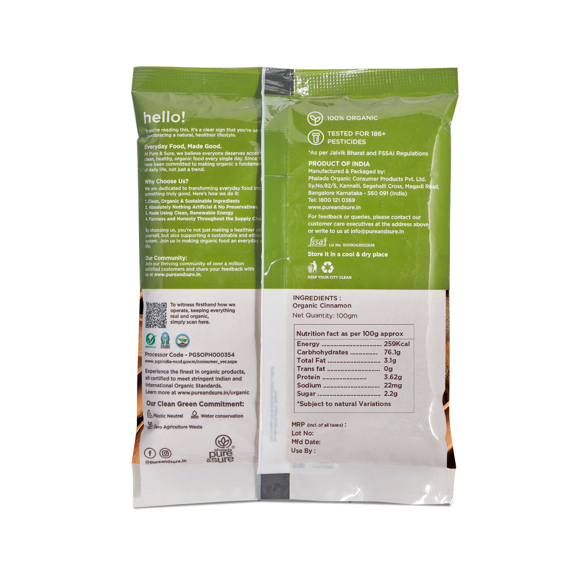 Pure & Sure Organic Cinnamon Bark 