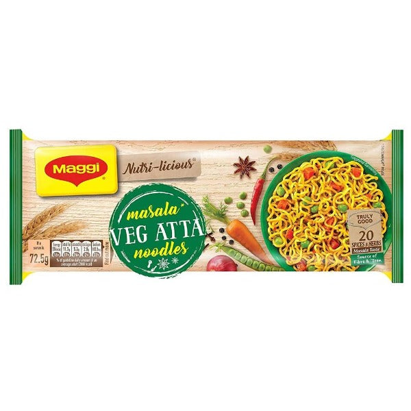 Maggi Nutri-Licious Masala Atta Noodles - Veg 290 Gms Pouch 