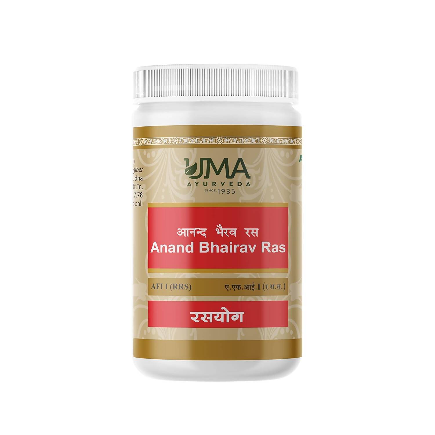 Uma Ayurveda Anand Bhairav Ras Tablets 