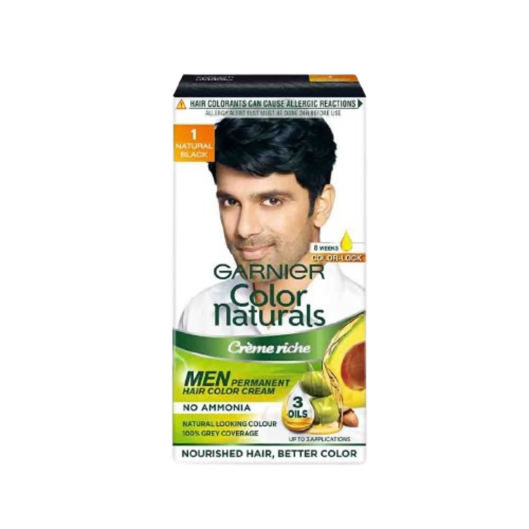 Garnier Color Naturals Creme Riche Men Hair Color - Shade 1 Natural Black 