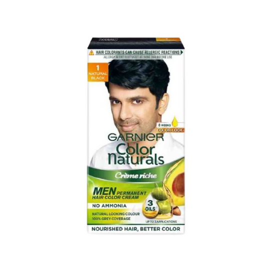 Garnier Color Naturals Creme Riche Men Hair Color - Shade 1 Natural Black 