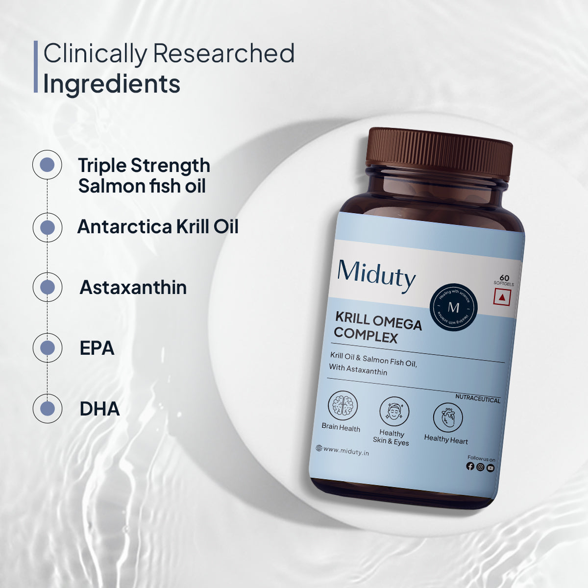 Miduty by Palak Notes Krill Omega Complex Softgels 