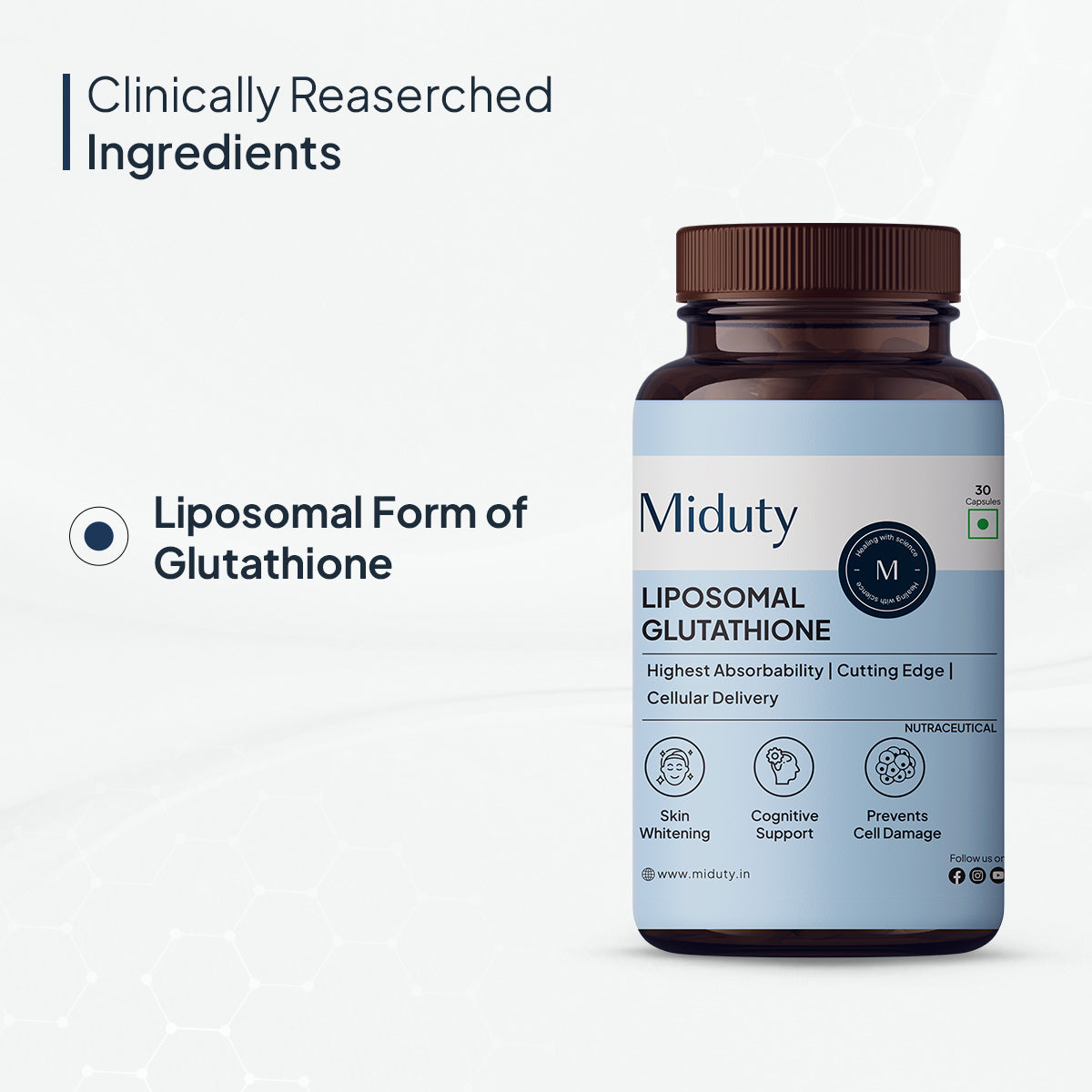 Miduty by Palak Notes Liposomal Glutathione Capsules - Grab2buy