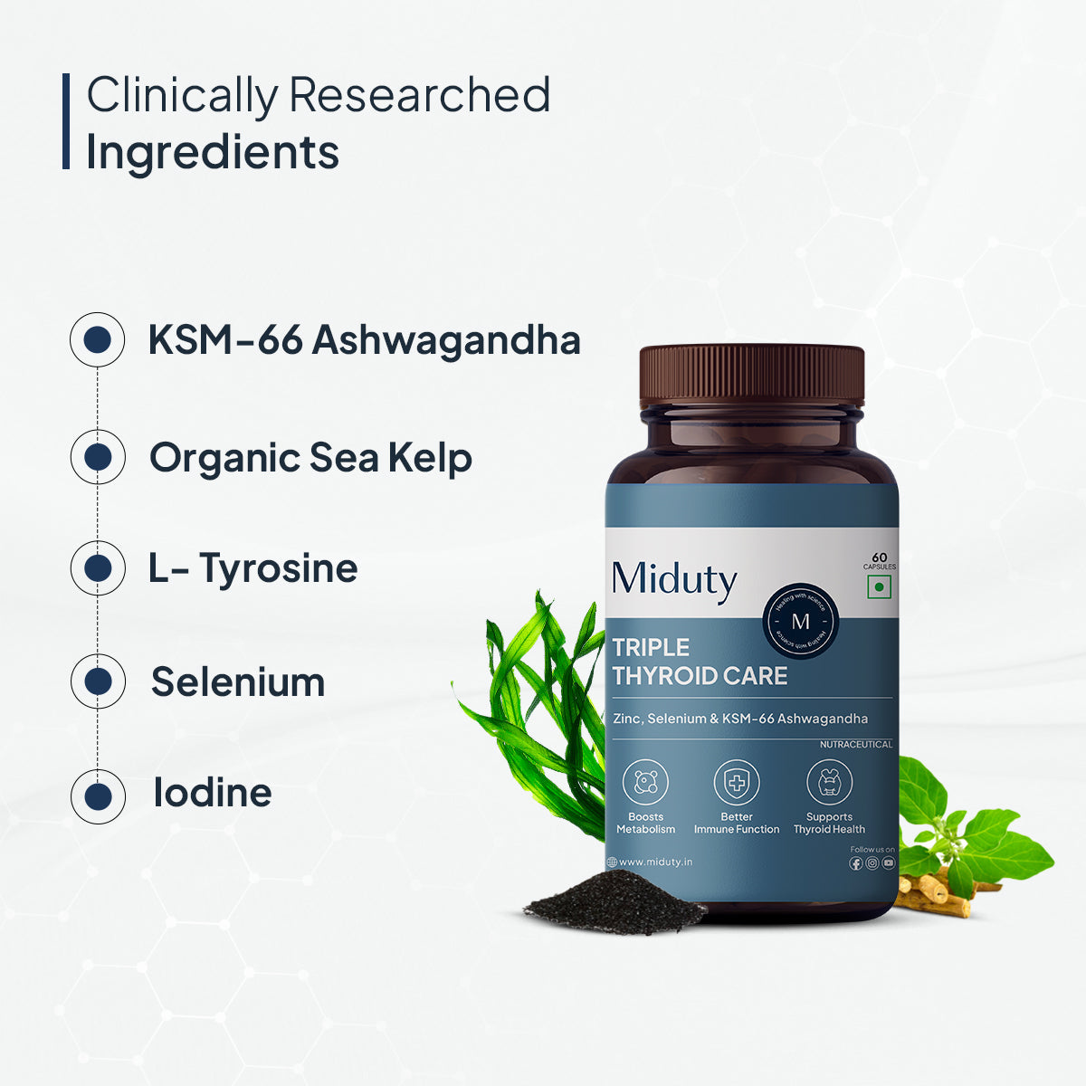 Miduty by Palak Notes Triple Thyroid Care Capsules 