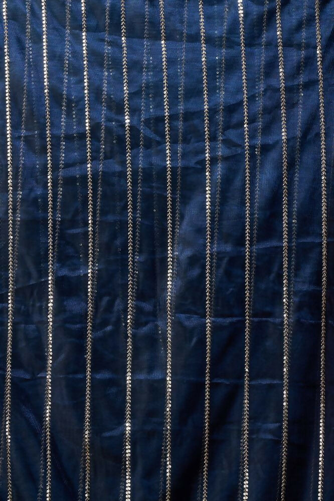 Joban Fashion Navy Blue Net Party Wear Sarees