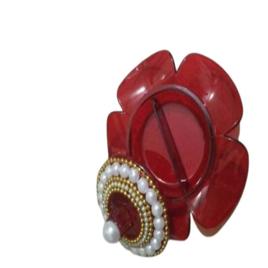 Kundan HandiKrafts Designer Haldi Kumkum Holder - Grab2buy