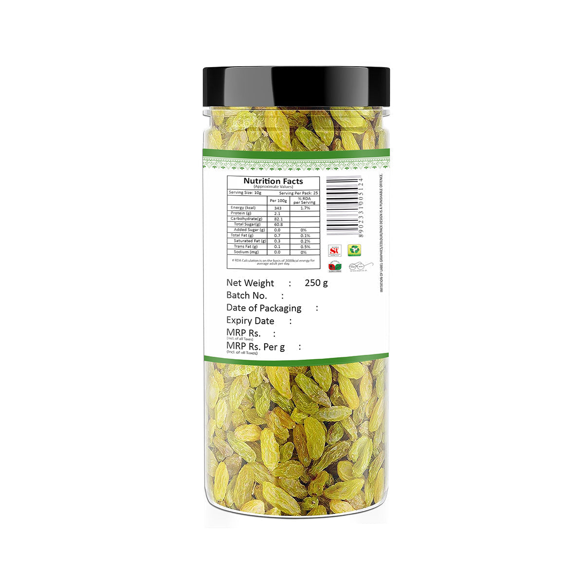 Yum Yum Green Raisins Jar  Grab2Buy Yum Yum Grab2Buy
