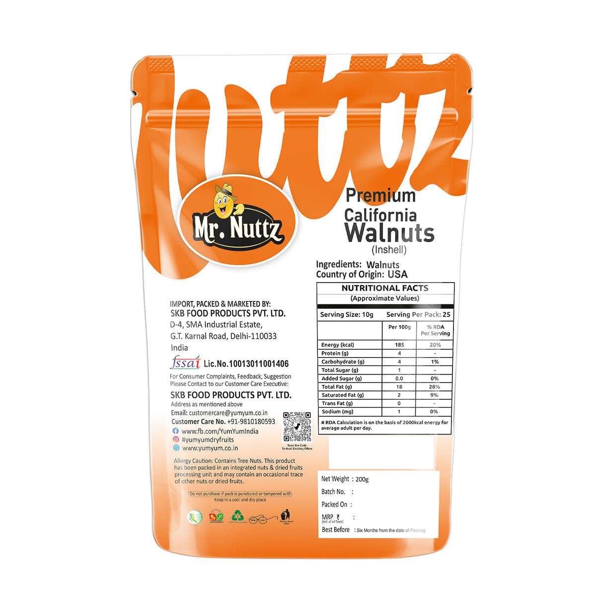 Mr. Nuttz Inshell Walnuts Pouch