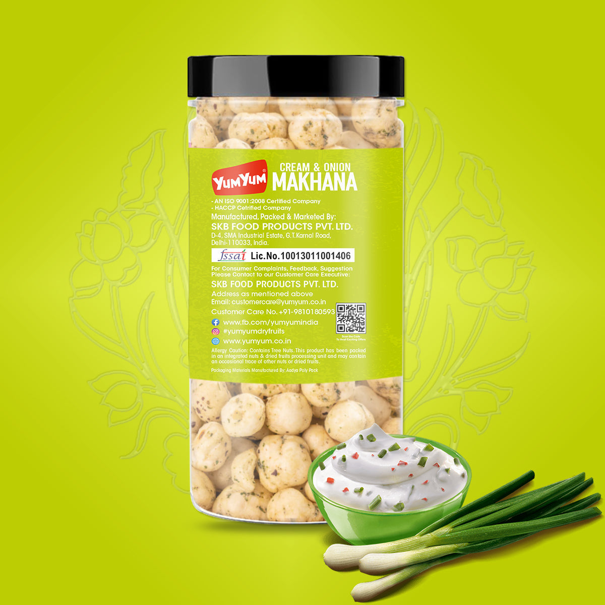 Yum Yum Cream & Onion Makhana Jar  Grab2Buy Yum Yum Grab2Buy
