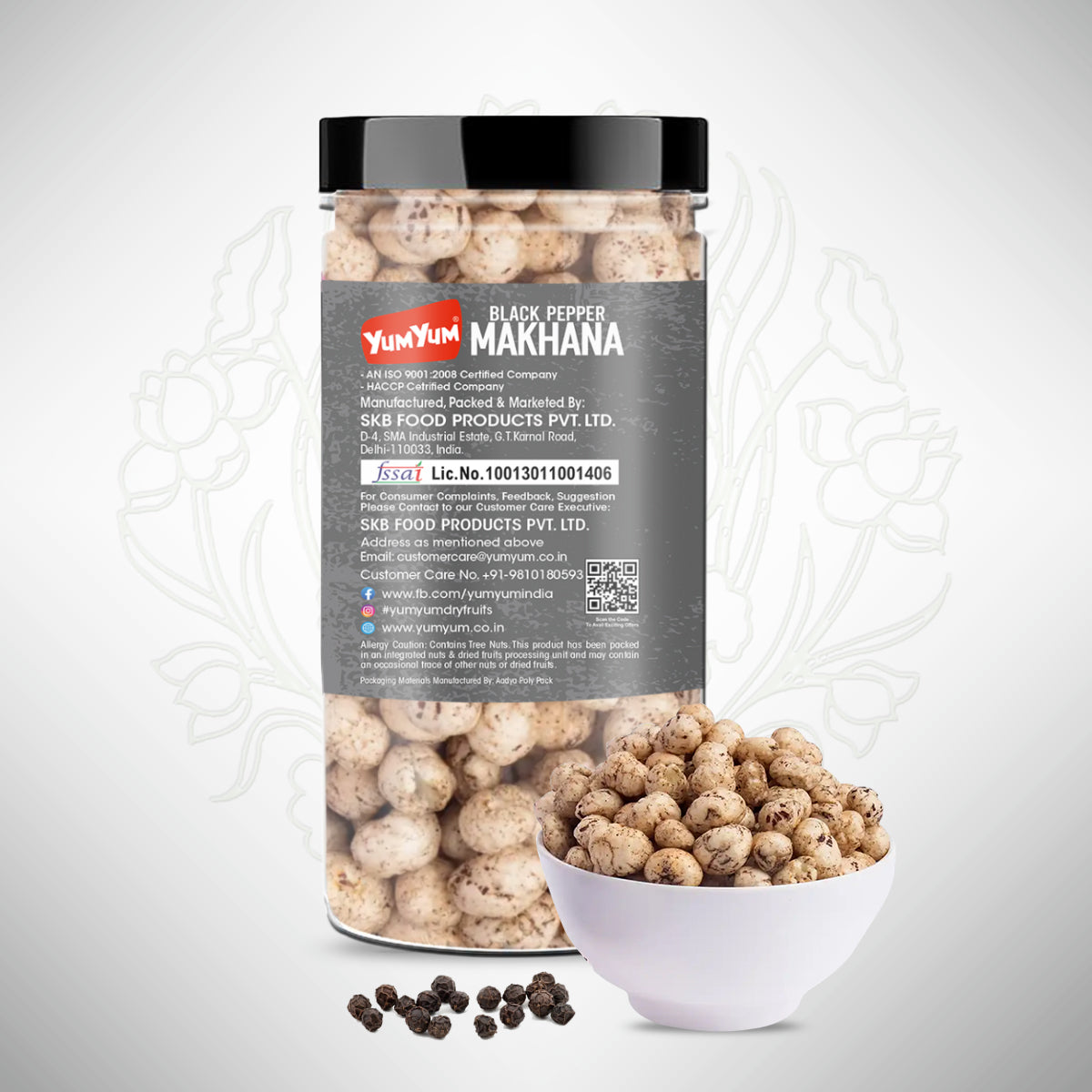 Yum Yum Black Pepper Makhana Jar  Grab2Buy Yum Yum Grab2Buy