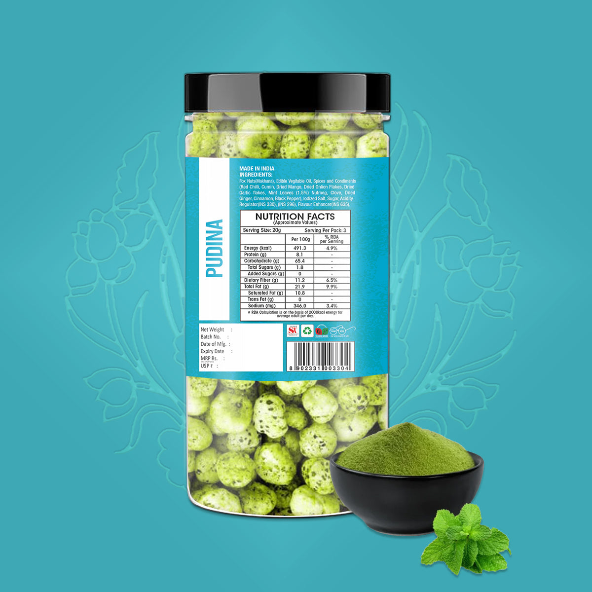 Yum Yum Pudina Makhana Jar  Grab2Buy Yum Yum Grab2Buy