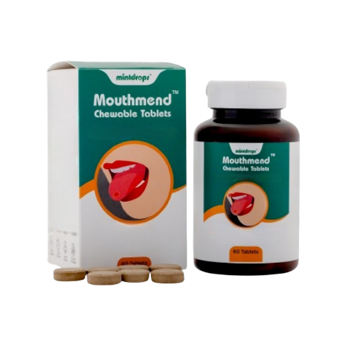 Mintdrops MouthMend Chewable Tablets (for Mouth Sores and Inflammation) 