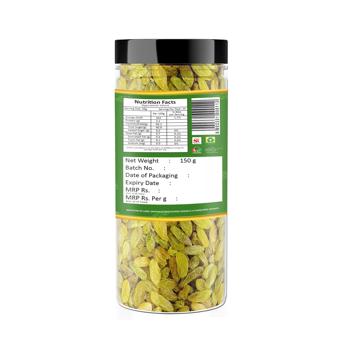 Yum Yum Green Raisins Jar  Grab2Buy Yum Yum Grab2Buy